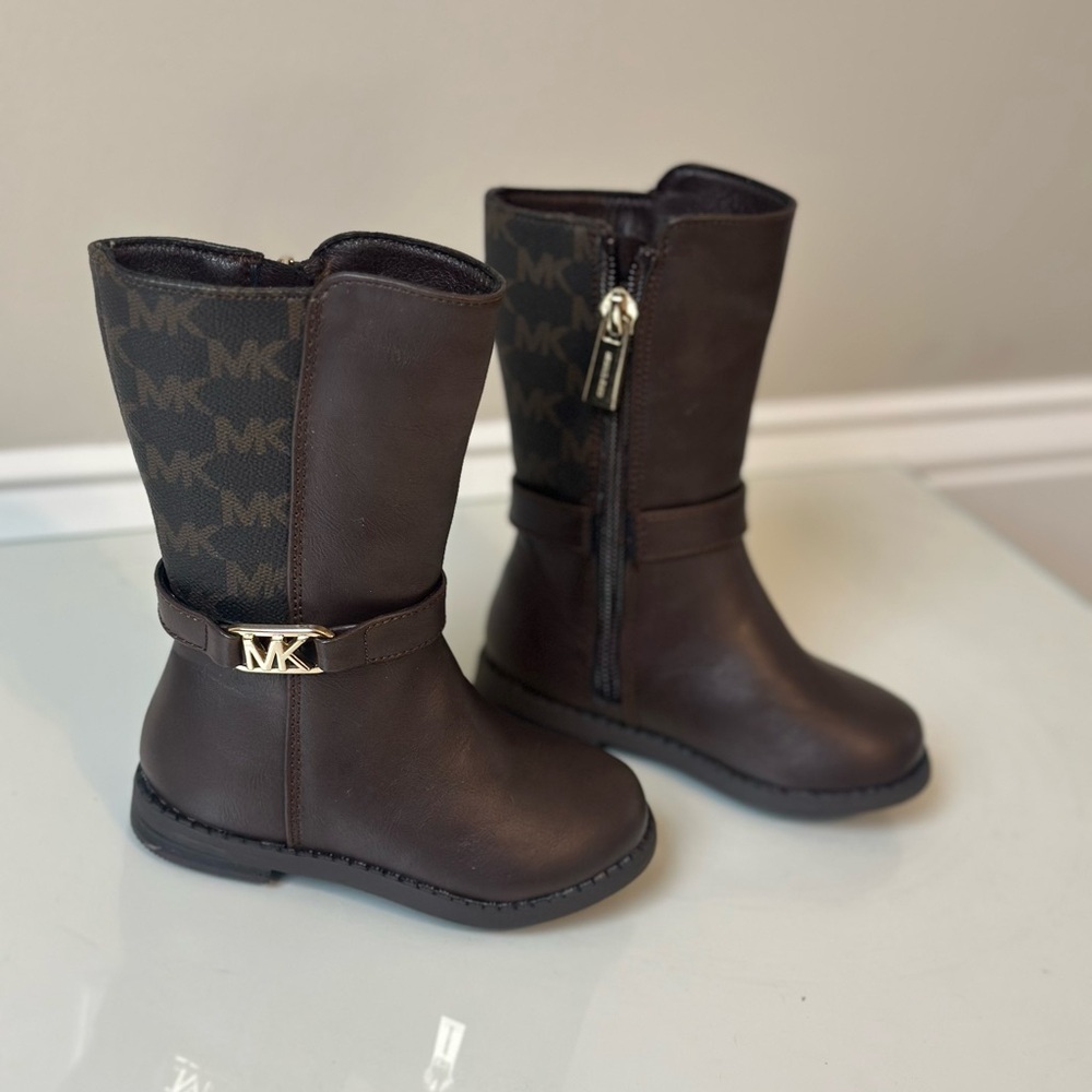 Michael Kors Brown Mid-Calf Boots with Quilted Design never worn